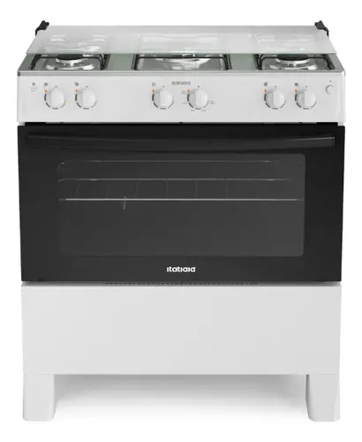 Fogão 5 Bocas A Gás Itatiaia Star Com Acendimento Automático  E Forno 88l Branco Bivolt 127/220v