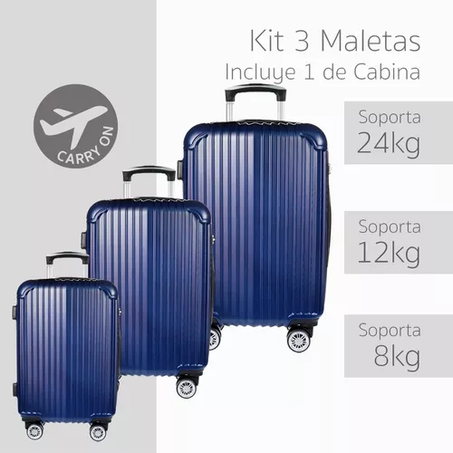 Set Maletas Rígidas Viaje Mano Avión Ruedas Juego Equipaje