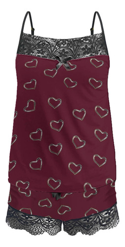 Conjunto De Pijama N Para Mujer, Pantalones Cortos De Encaje