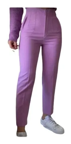 Pantalón De Vestir Con Pinzas De Mujer Elegante!