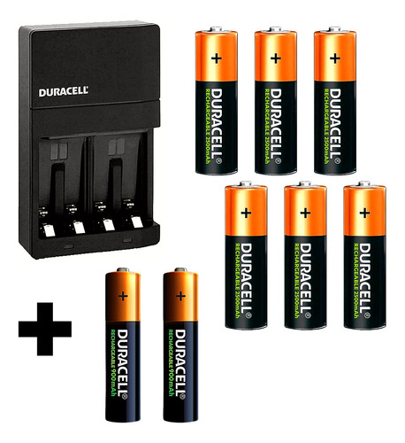 Cargador Duracell Incluye 6 Pilas Recargables Aa Y 2 Aaa