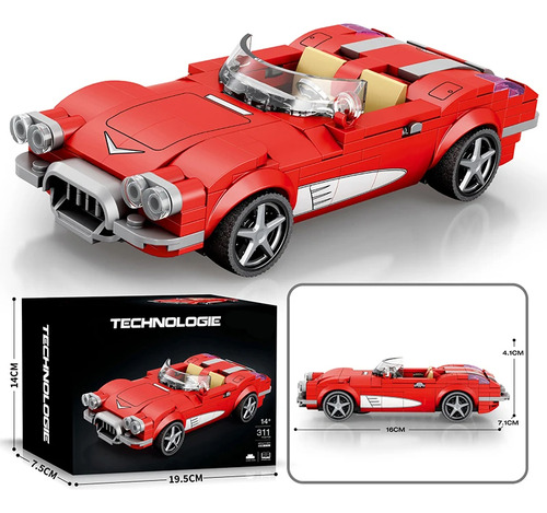 Coche Deportivo 311pzs Bloques Modelo Convertible