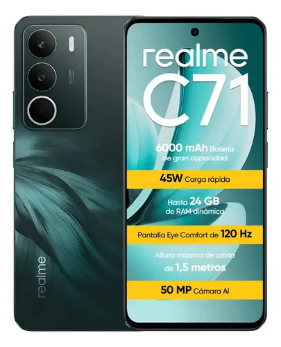 Celular verde Realme C71 128gb 4gb Ram (6gb Ramboost) | MercadoLivre