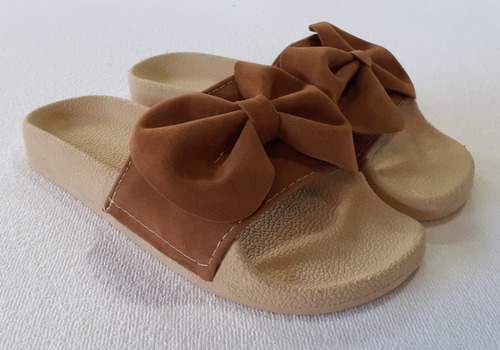 Sandalias De Moño Ojotas Chatitas Moda Mujer 