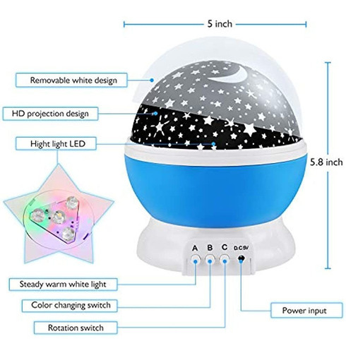 Fortally Luz Noche Para Niños Proyector Nebulosa Y Estrellas Color de la estructura Shan Tou City XingBao Technology