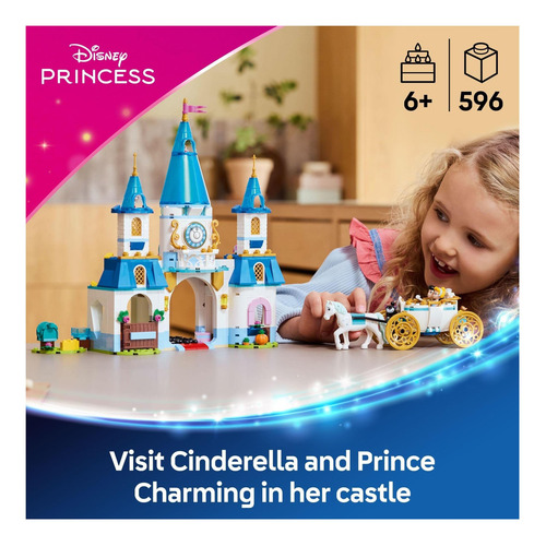 Juguete Lego Disney Princess, Castillo De Cenicienta Y Carru