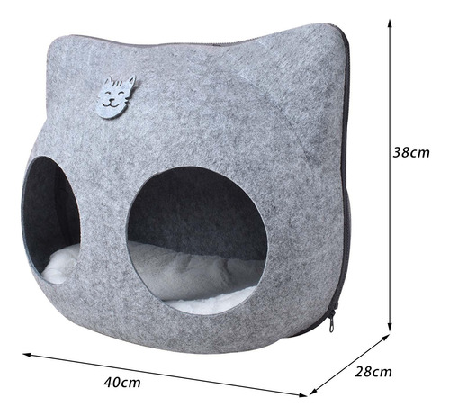 Cómoda Cueva Para Gatos, Cama Nido, Fieltro, Gatito, Casa