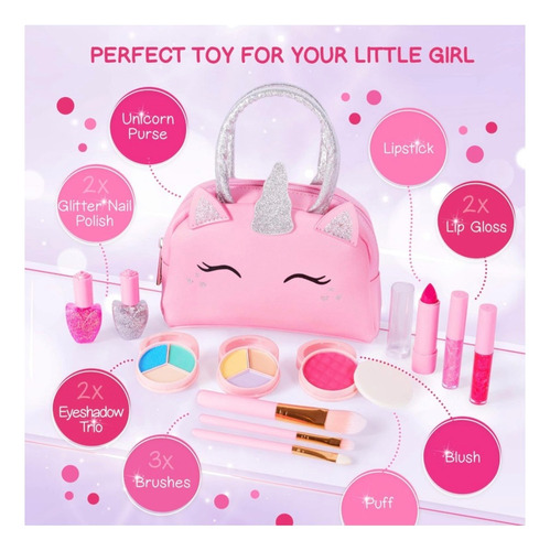 Maletin Con Maquillaje Para Niñas Kit De 20 Pzas