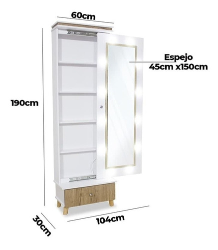 Tocador Con Luces Hollywood / Co - Unidad a $390000