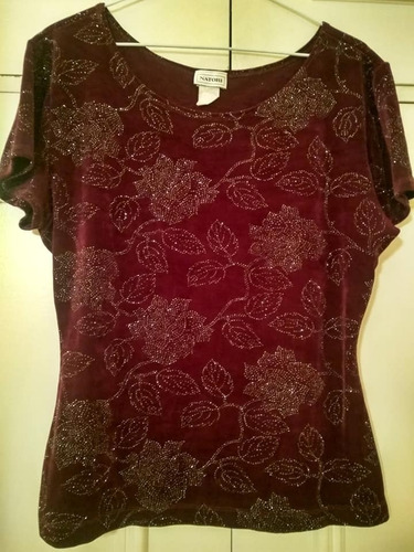Remera De Fiesta Con Brillos Talle L