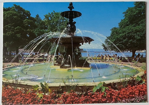 Antigua Postal, Fuente, Jardín Inglés, Ginebra, Suiza, P0210