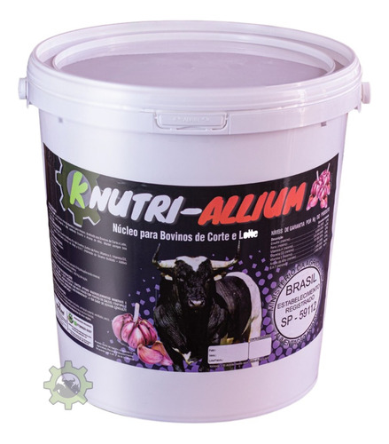 K-nutri Bovinos Núcleo Mineral Vitamínico Alho 10kg Balde