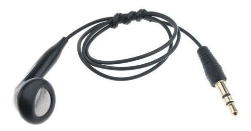 5 Auricular Con Cable De Un Solo Lado Negro