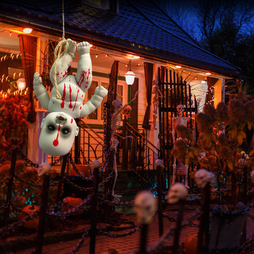 Decoración De Terror En Forma De D Para Bar De Halloween, Pa