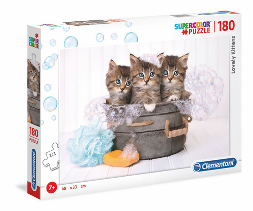 Rompecabezas Lindos Gatitos En Jabon 180 Pz Clementoni Gatos