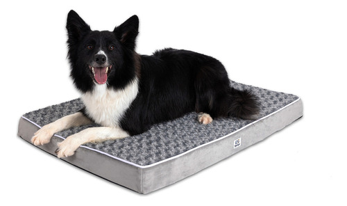 Cama Perro Mascota Pet2go® 100% Lavable - Colchoneta M 75x55 Color Gris Diseño Mediana