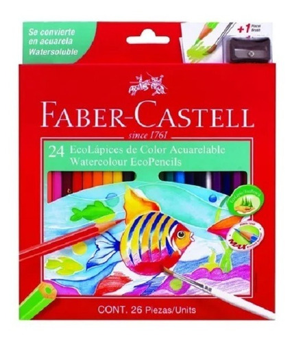 Lapices De Colores Acuarelables X24 Faber Castell