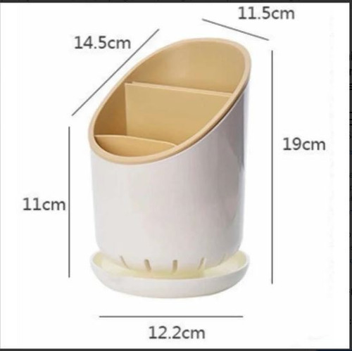 Imagen 6 de 7 de Organizador Escurridor De Cubiertos Con Drenaje Cocina