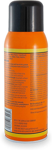 Imagen 2 de 6 de Gorila Heavy Duty Spray Adhesivo, Multipropósito Y Reposicio