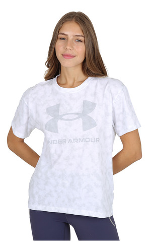 Remera Entrenamiento Under Armour Logo Heavyweight Mujer En 