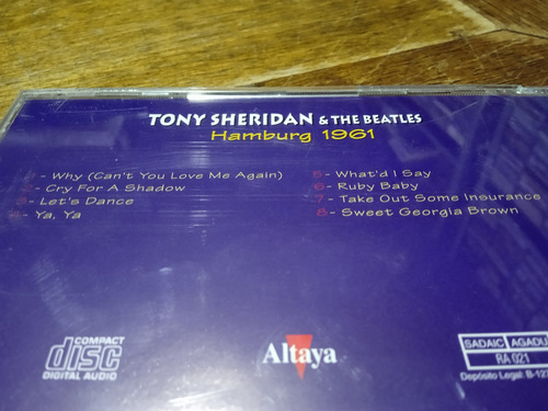 Cd Tony Sheridan Y The Beatles Hamburgo 1961 (Usado)