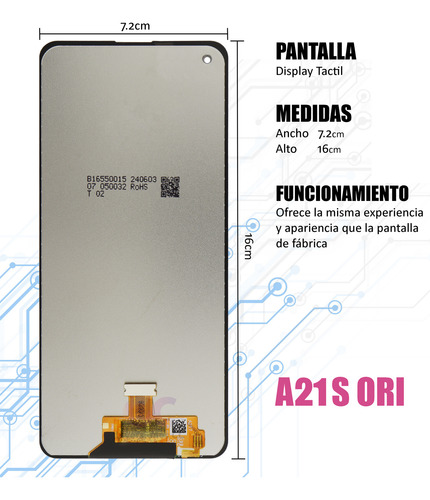 Pantalla Display Táctil Para Samsung A21s A217m A217f
