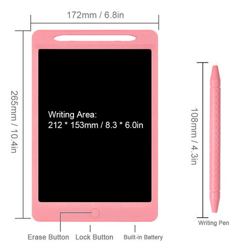 Tableta De Escritura Lcd 11.5, Tablero De Dibujo Borrable Pa