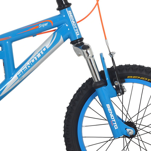 Bicicleta mountain bike infantil Benotto Montaña Sniper R16 tamaño del cuadro Único color azul/gris