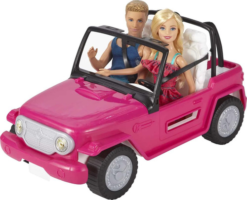 Coche Barbie Crucero De Playa Con Muñeca Barbie En Vestid...