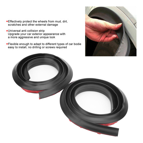 2pcs Universal Fender Flare Wheel Protector De Cejas Anti