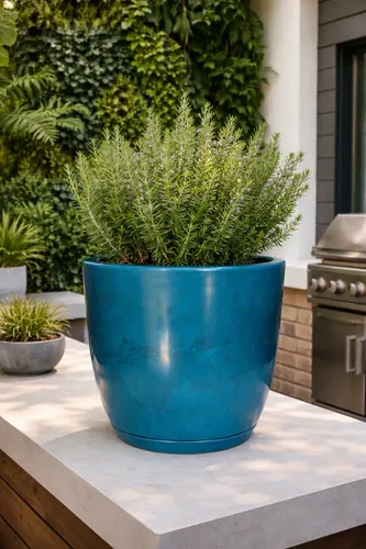 Vaso Grande Redondo Liso Polietileno Planta Jardim Luxo Casa