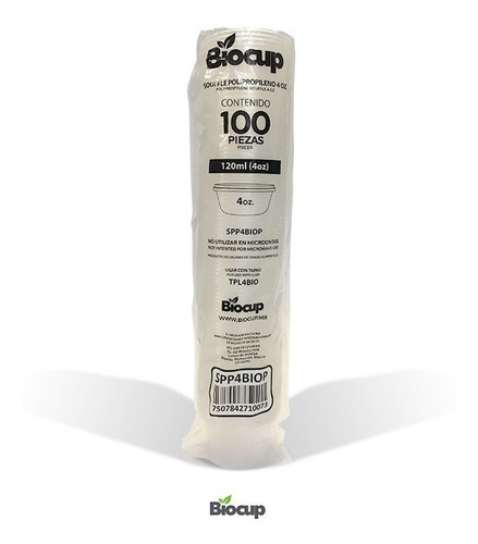 Souffle Polipropileno 4 Oz Biocup C/2000 Pzas