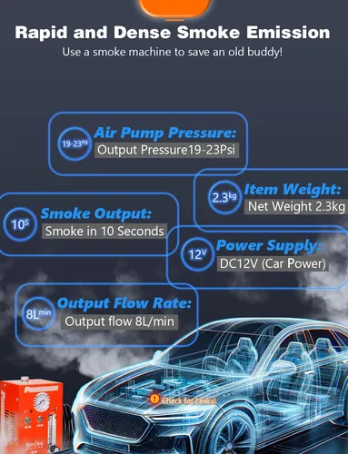 Powerscale Maquina De Humo Automotriz M3 Bomba De Aire Incor