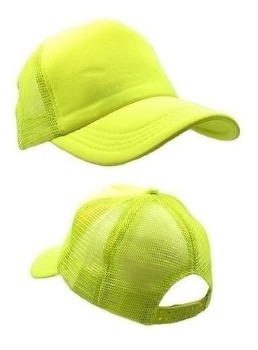 12 Gorras Cap Trucker Fluo+ 12 Anteojos Retro Cotillon