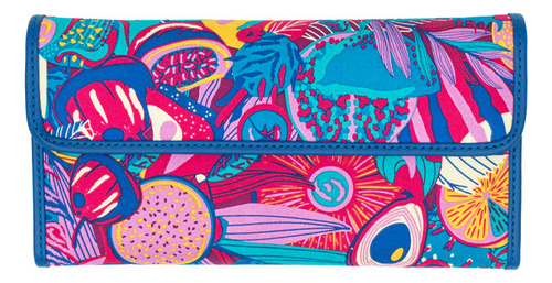 Cartera De Bolsillo Sda Pineda Covalin Diseño Fruta Mexicana Color Piel Azul/fucsia