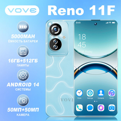 Dual Sim Android Vove Reno 11f Desbloquea 512gb/16gb Ram 2025 Ultimas Ofertas Soporta 5g Wifi Android 14 Batería De Larga Duración Smartphone