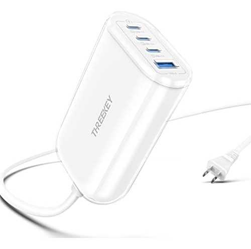 Threekey 65w Usb C Charging Station, 4 Puertos Fast Gan Char