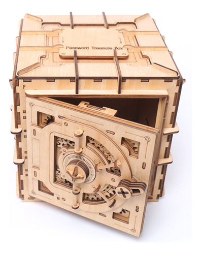 Caja De Contraseña De Rompecabezas De Madera 3d Kit De Model
