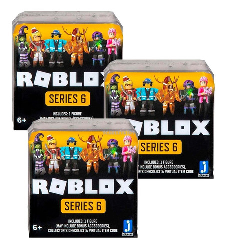 Roblox Figura Sorpresa X 3 + Virtual Item Orig Scarlet Kids