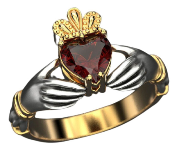 Anillo claddagh 925 anillo apilable claddagh de plata esterlina regalo de boda anillo de corazón de plata Joyería Anillos Bodas y pedidas de mano Anillos Claddagh 