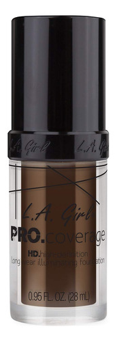 L.a. Girl Pro Cobertura Liquid Foundation, Chocolate Negro,