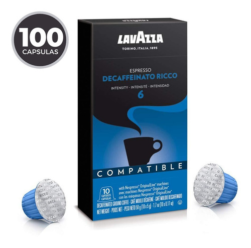 Cápsulas De Café Lavazza Descafeinado X100 