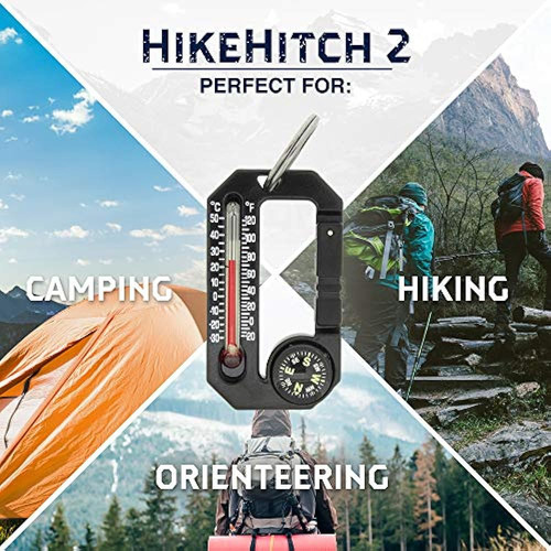 Sun Company Hikehitch 2 - Termómetro Y Mosquetón De Brújula
