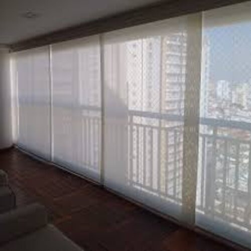 Cortina Persiana Rolo Screen 3% Branca - Varanda Tela Solar