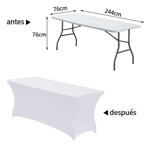 Mantel Para Mesa Reunión Familiar Elasticidad 244×76×76cm