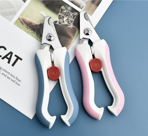 Corta Uñas Tijeras Perros Grandes Mediano Kit Alicate Y Lima Azul Acero