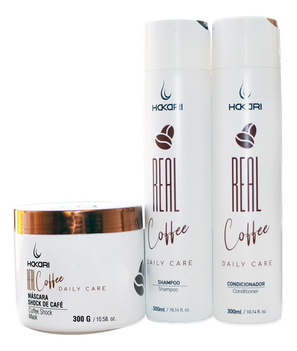  Real Coffee Shampoo + Acondicionador + Mascara (pack)