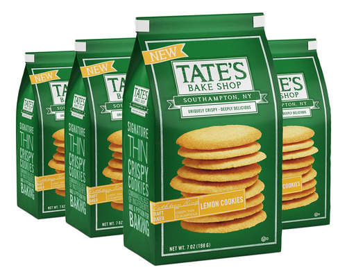 Tate's Bake Shop - Galletas De Limon, 4 Bolsas De 7 Onzas