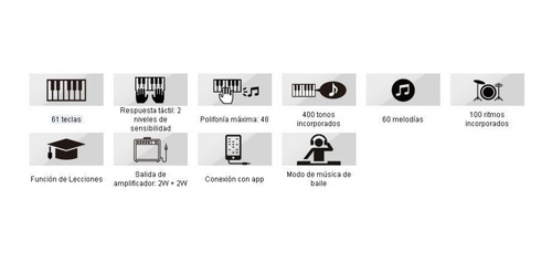 Imagen 3 de 10 de Teclado Casio Ctk3500 5 Octavas Sensitivo + Soporte + Funda