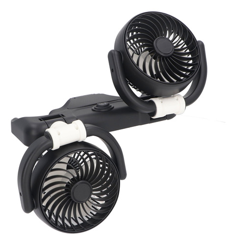 Ventilador De Coche De Doble Cabezal, Plegable, Silencioso,